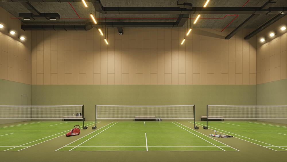 badminton court at Godrej Ivara
